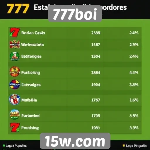 Estatísticas de jogos populares no site 777boi